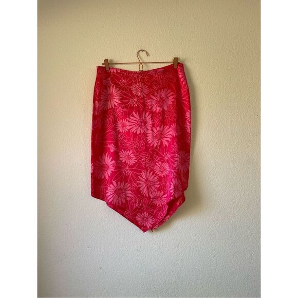 Vintage Y2k express silk floral print skirt size 12 - Picture 1 of 7